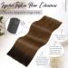 LAAVOO Virgin Tape Extensions | Real Hair Ombre Brown Seamless 45cm | Invisible Balayage Extensions | 5PCS 12.5g | Premium Quality - Buy Online on SooperMarket.com