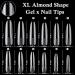 Buy LoveOurHome 240pc XXL Almond Gel x Nail Tips - Extra Long Clear Stiletto & Oval Fake Nails - 12 Sizes Full Cover Artificial Nails for Extensions & Press-On Styles - International Shipping Available - Buy Online on SooperMarket.com