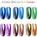 Chrome Nail Powder - 6 Box Colorful Nail Powder - Metallic Nail Art Pigment Powder Set - Mirror Effect Nail Chrome Powders for Nail Art Design Decoration - Buy Online on SooperMarket.com