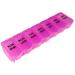 Apex 7 Day Bubble Lok Weekly Pill Organizer Weekly Pill Organizer Daily Easy-Open See-Through Lids Organize Medication or Vitamins Berry