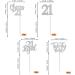 Rsstarxi 24 Pack 21st Birthday Cupcake Toppers Glitter Leg Al 21 Cupcake Toppers Twenty One Hello Cheers to 21 Cupcake Picks for Happy 21st Anniversary Birthday Party Cake Decorations Silver Silver 21st - Buy Online on SooperMarket.com
