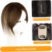 Hair Topper With Bangs 9.8 Inch Long Human Hair Toppers Women Silk Base Clip In Hair Extensions Natural Looking Hairpiece for Daily Use Natural (Brown) - Buy Online on SooperMarket.com