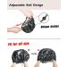 Auban Large Bonnet Sleep Cap - Double Layer Satin Lined Wrap for Curly Hair | Adjustable Elastic Band for Hair Care | Black - Buy Online on SooperMarket.com