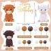 Kigley 25 Pcs Highland Cow Cake Toppers Highland Cow Figurine Foam Balls Mini Balloons Cake Toppers Acrylic Birthday Highland Cattle Cake Decoration for Highland Cow Farm Animal Birthday Party - Buy Online on SooperMarket.com