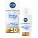 NIVEA SUN Triple Protect Light Sun Fluid SPF50+ (40ml) Face Sun Cream SPF50 with Hyaluron Protects Against UV Blue Light and Pollution Daily Face Sunscreen