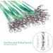 60PCS Fishing Wire Leader with Swivels and Snap - Nylon-Coated Steel Leaders for Tackle - Green (7.5, 11.7, 12.9 Inch) - Buy Online on SooperMarket.com