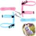 Rabbits dishes Leash adjustable rabbits dishes dog harness pet rabbits kitten dogs rabbits guinea pig 2 pieces (blue pink)