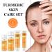 Turmeric Skin Care Gifts Set for Women - Travel Size 4-Step Kit with Cleanser Toner Serum & Cream for All Skin Types - Buy Online on SooperMarket.com
