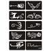 Xmasir 5 Sheets 70pcs Small Glitter Woman Drawing Tattoo Stencil Set for Kids - Cute Airbrush Stencils & Templates - Buy Online on SooperMarket.com