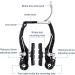 Riakrum 2 Sets V-type Bike Brakes with Braking Cables - Mountain Bike Brake Kit - Buy Online on SooperMarket.com