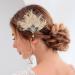 GENBREE Peacock Hair Clip 1920s Flapper Headpiece - Crystal Gatsby Headband for Women and Girls (White) | Prom Party Head Accessory - Buy Online on SooperMarket.com