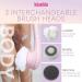 Blushly Rechargeable Exfoliating Body Brush with 3 Cleansing Heads | Shower Body Brush - 14 Turquoise - Buy Online on SooperMarket.com
