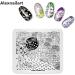 Nail Stamping Plate Set of 5 - Flower & Parrot Nail Art Templates | Perfect for Creative Designs! - Buy Online on SooperMarket.com