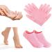 Moisturizing Socks and Gloves Set for Softening and Repairing Dry Skin with Aloe Lotion and Silicone - Pink - Buy Online on SooperMarket.com