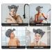 Yiclick Reusable Shower Cap for Women - Stripe Black, Ideal for Long Hair - Buy Online on SooperMarket.com