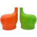 MYINNI Silicone Sippy Cup Lids - 2 pcs Non-Plastic BPA Free Transitioning Stretch Lids | No Leaks, Spill Proof, Reusable - Green/Orange - Buy Online on SooperMarket.com