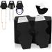 Eersida 500 Pcs Necklace Display Cards Adhesive Jewelry Packaging Card Kraft Keychain Display Card Hanging Bracelet Card Holder for Choker Earring Hairband Displaying Small Business Supplies (Black)