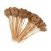 harayaa 50Pcs Rustic Kraft Paper Cupcake Topper Heart Cupcake Picks Sweet Love Theme Birthday Cake Decoration for Party Love