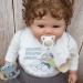 Personalized Name Pacifier Clip (2 Pack) - Custom Cotton Paci Holder Leash for Baby - Binky Clips with Name - Gray+Beige - Buy Online on SooperMarket.com