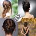 6-Piece Metal Hair Comb Clips for Updo Bun - Black Hair Accessories for Women - Buy Online on SooperMarket.com
