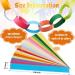 240 Sheets Bright Paper Chain Strips - 46 Ft Total Length - 1x8 Assorted Colors Construction Paper for Kids Art Craft - Includes Double Sided Tape - Buy Online on SooperMarket.com