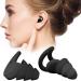 Sleeping Noise Cancelling Ear Plugs - Reusable Silicone, Washable, Hearing Protection for Sleep, Snoring, Work, Travel, Concert, Motorcycle - Black - Buy Online on SooperMarket.com