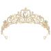 YISSION Gold Crown and Tiara Crystal Tiaras Queen Crowns for Women Girls Birthday Tiara Princess Crown Bridal Hair Accessories for Wedding Prom Party Cosplay