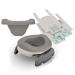 Potette Plus Potty Value Pack - Kalencom 2in1 Portable Potty & Reusable Collapsible Liner (White/Gray) - Buy Online on SooperMarket.com