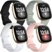 Getino Compatible with Fitbit Sense 2/ Sense Bands/ Versa 4/ Versa 3 Bands Women Men, Silicone Sport Accessories, Band for Fitbit Sense/ Sense 2/ Versa 4/ Versa 3 Watch, Small Black/ Gray/ Pink/ White Small 5.8"-7.6" Black/Gray/Pink/White