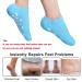Moisturizing Socks with Heel Gel | Callus Treatment Spa Socks - 2 Pairs of Soft Silicone Cotton Gel Sleeves for Cracked Feet - Blue & Pink - Buy Online on SooperMarket.com