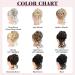 REECHO Tousled Updo Messy Bun Hair Piece for Women - Chocolate Brown with Highlights - Buy Online on SooperMarket.com