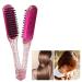 Buy Hair Straightening Splint Comb for Women | Double-Sided Clamp Brush | High-Temperature Resistant Tool for Home Salon | Rose Red Color - Buy Online on SooperMarket.com