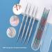 Nail Art Dotting Pen 8PCS 2 Way Dotting Pen Tool Metal Dotting Pen Nail Polish Colouring Pen Double Ended Nail Art Dotting Pen for Home DIY Salon Use - Buy Online on SooperMarket.com