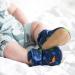 Dotty Fish Cotton Baby Booties | Suede Sole, Fleece Lining | Non-Slip Pram Shoes for Boys, Girls, Unisex | 12-18 Months Navy Blue Dinosaurs - Buy Online on SooperMarket.com
