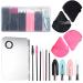 BS-MALL Disposable Makeup Tools: Mascara Brush Lip Brush Eyeliner Brush Seamless Hair Clips and 4 Triangular Powder Puffs