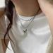 Shop Oralgos Fashionable Heart Pendant Necklace - Double-Layer Leather Cord Adjustable Women's Accessory - Buy Online on SooperMarket.com
