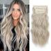 Hair Extensions Clip in 4pcs Pearl Blonde Hair Extension Long Wavy Full Head Clip in Hair Extension Synthetic Fiber Hair Pieces for Women