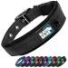 Black Rhino - The Comfort collar super soft neoprene posted dog collar for all dog breeds - highly contaminable adjustable reflective weatherproof (small black) black small
