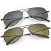 Yimi 2 couple classic bifocal reading glasses uv400 protection readers sunglasses for women men metal glasses comfortable reading glasses black and brown 2.0 x