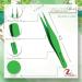Surgical Tweezers for Ingrown Hair Removal - Precision Needle Nose Pointed Tweezers for Splinters, Ticks, Glass - Ideal for Eyebrow & Facial Hair - Green - Buy Online on SooperMarket.com