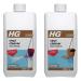 HG Vinyl Cleaner Extra Strong 79 Removes Stubborn Dirt & Grease from all types of Artificial Flooring 1 Litre (150100106) & Vinyl Floor Cleaner & Shine Restorer 78 1 Litre