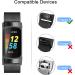 Surundo Adjustable Magnetic Mesh Loop Bracelet for Fitbit Charge 5 & 6 - Black Metal Fitness Tracker Accessory - Buy Online on SooperMarket.com