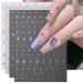 JMEOWIO 9 Sheets Colorful Star Nail Art Stickers Decals Self-Adhesive Silver Nail Supplies Nail Art Design Decoration Accessories