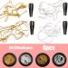 Nail Chain 4 Strips Gold Silver Metal Nail Art Chains 3D Nail Charms Punk Nail Studs Nail Art Decorations for Manicure Design DIY Crafts (Gold+Silver) - Buy Online on SooperMarket.com