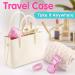 Travel Razors for Women - 5-Blade Mini Razor with Case & Cartridges | Portable Toiletries in Pink - Buy Online on SooperMarket.com