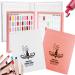 SUQ 2pcs Nail Display Books 216+120 Colors Nail Display Chart Professional Salon Nail Color Swatches Practice Card Design Board for DIY Nail Polish/Color Card Board/Nail Salon (Nails not included)