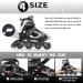 MonSports Adjustable Inline Skates for Kids - Red/Black/Blue - Light-up Wheels - Size L (US 5-8) - Buy Online on SooperMarket.com