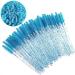 ZHIYE 50 pcs Disposable Eyelash Mascara Brushes Wands Applicator Eyebrow Brush Makeup Kit Eyebrow Castor Oil Brush Makeup Tool 50PCS Blue