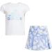 adidas Girls Short Sleeve Tee & French Terry Pleated Skort Set 6X - White | Shop Now - Buy Online on SooperMarket.com