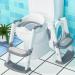 Potty Training Seat for Kids with Step Stool Ladder, Toddler Potty Training Toilet Seat for Baby Boys, Toddler Toilet Potty Chair(Grey) Gray